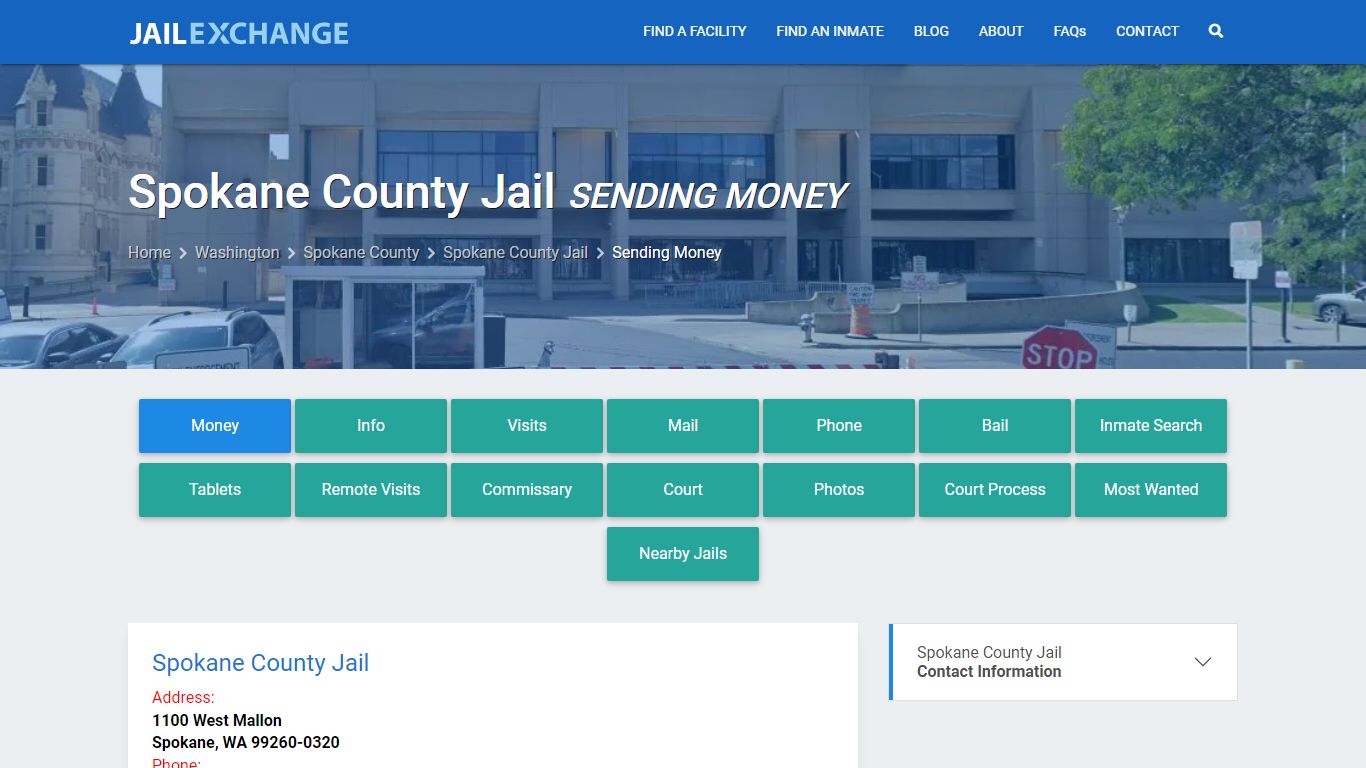 Send Money to Inmate - Spokane County Jail, WA - Jail Exchange